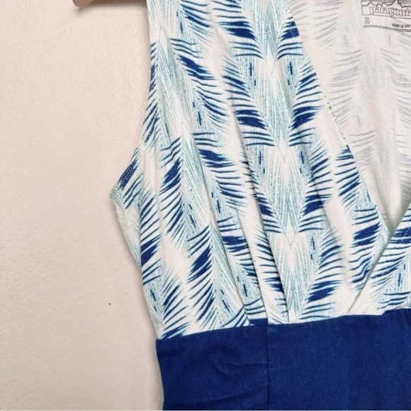 Patagonia Womens Small Sleeveless  Vneck Printed Margot Organic Cotton Dress - Picture 9 of 15